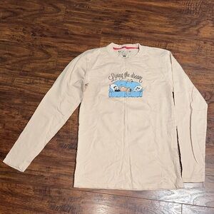 Cream Long Sleeve Graphic Tee